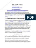 Muestreo de aceptación: conceptos y aplicaciones