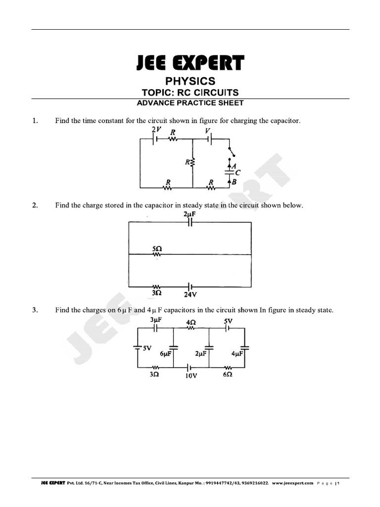 Advance Practice RC Circuits | PDF