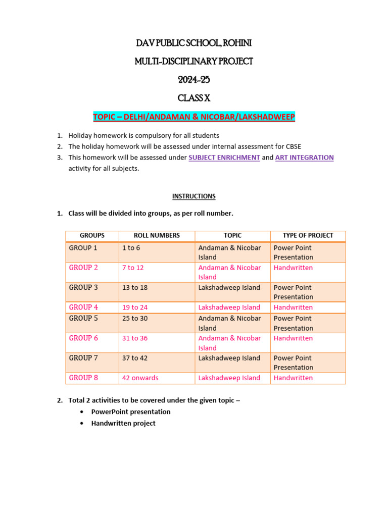 Class X Multi-Disciplinary Project Guide | PDF | Bibliography