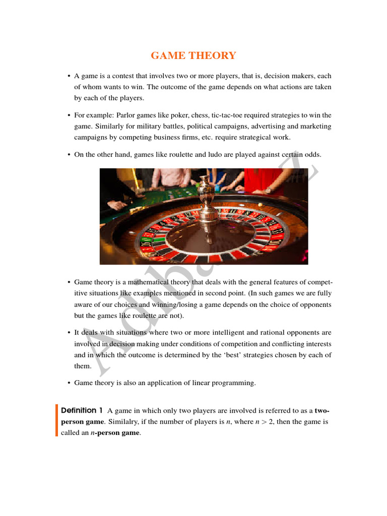 Game Theory (CBCS) | PDF | Game Theory | Economics Of Uncertainty