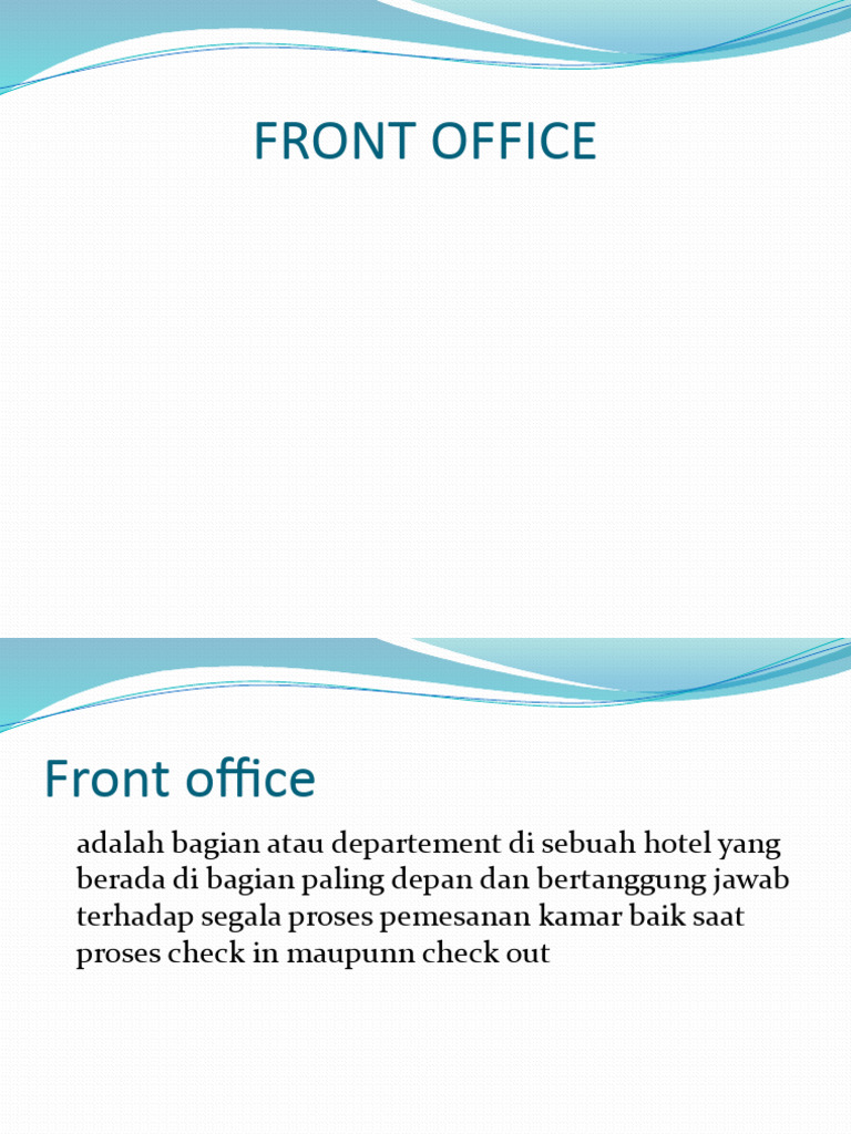 Materi Front Office | PDF