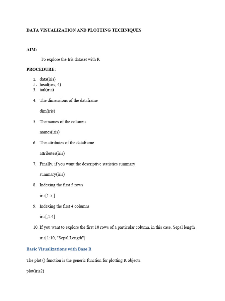 Data Visualisation in R | PDF