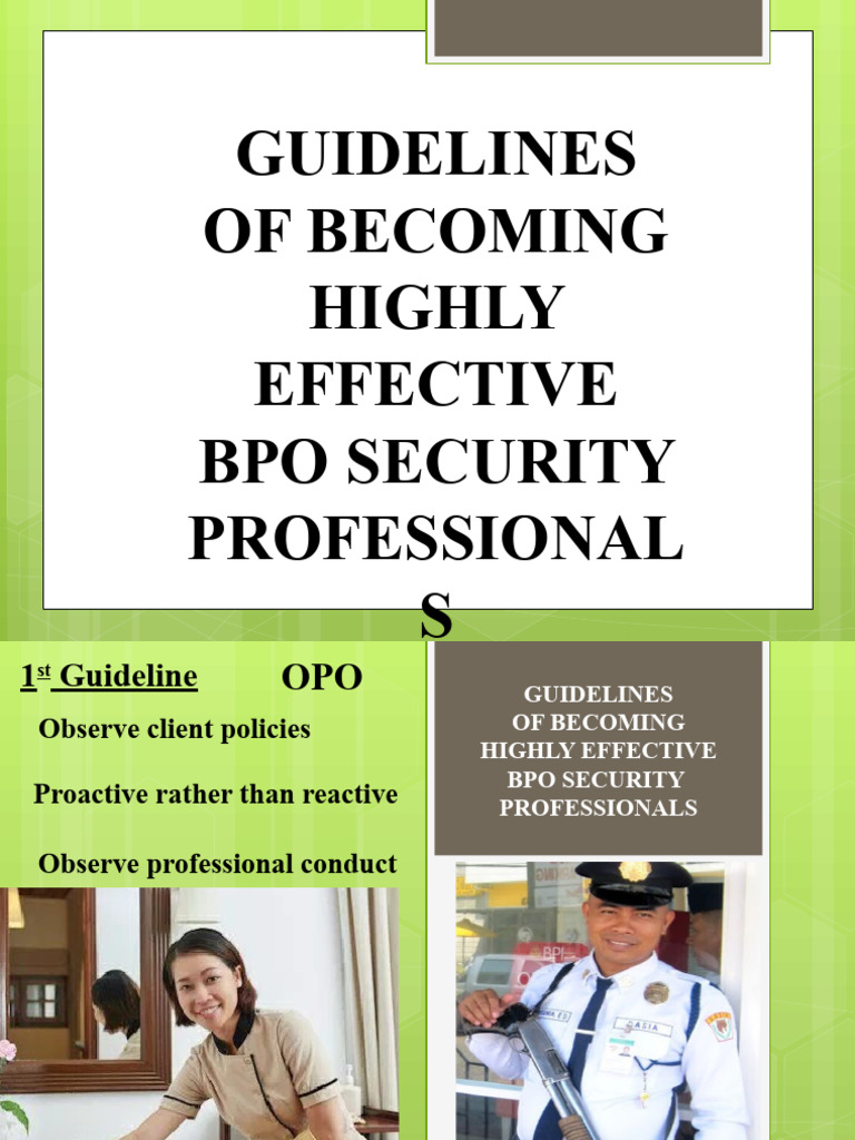 Guidelines Of Becoming Highly Effective Professionals Modified