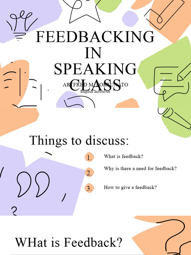Effective Feedback in Speaking Classes | PDF | Cognition | Human ...