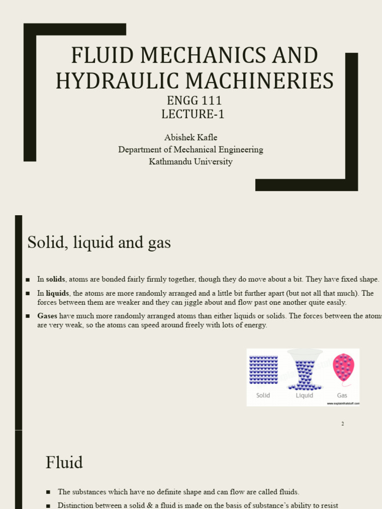 Fluid Mechanics and Hydraulic Machines | PDF | Fluid Mechanics | Viscosity