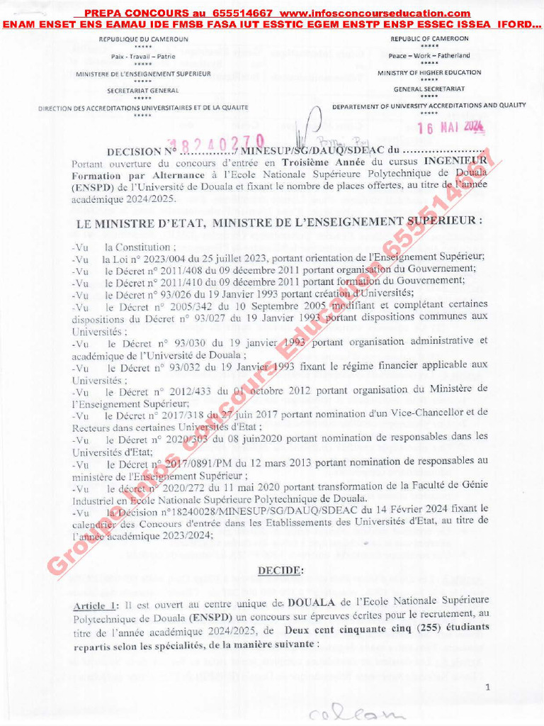 Concours Enspd 2024 Ing Alternance 3 PDF