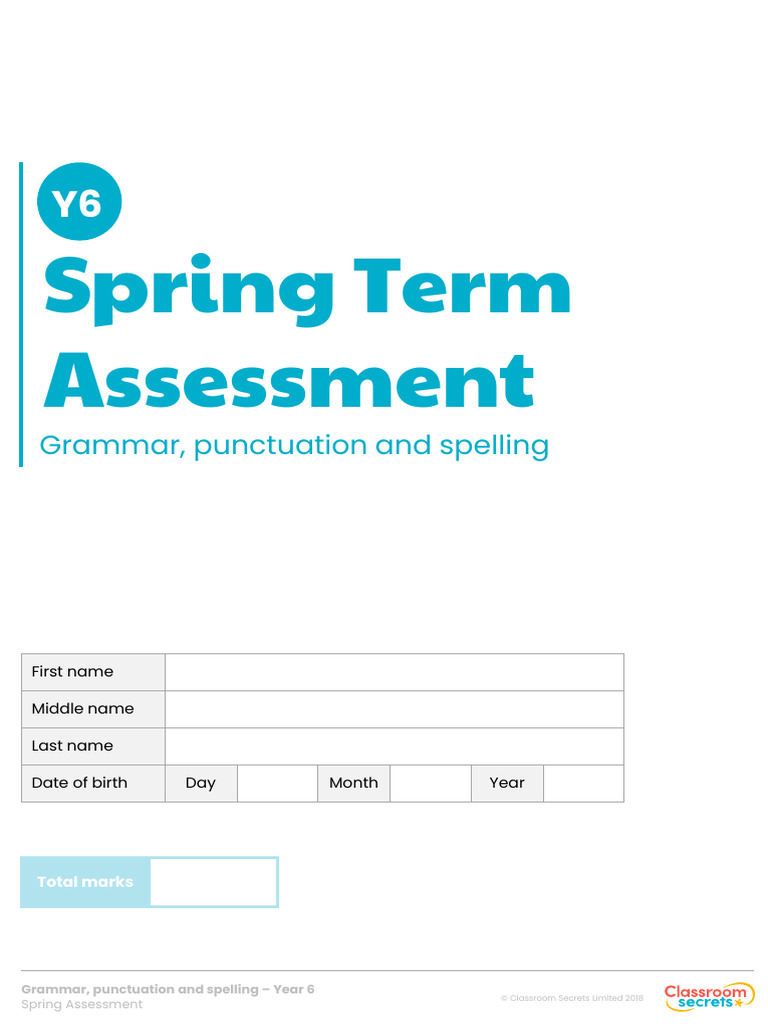 Y6 Spring Term GPS | PDF | Punctuation | Linguistics