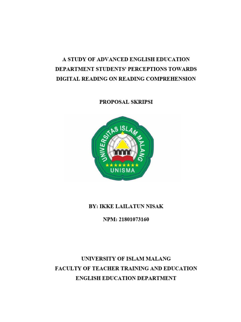 7C.Ikke Lailatun Nisak - Proposal | PDF | Reading Comprehension ...