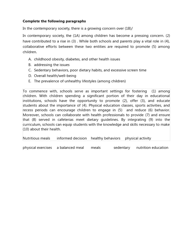 Writing Exercise 1. | PDF
