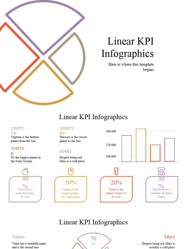 Linear KPI Infographics by Slidesgo | PDF | Planets | Planets In Astrology