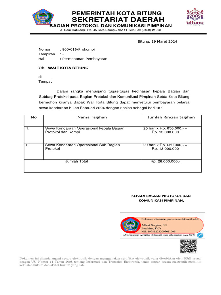 Surat Permohonan Kendaraan | PDF