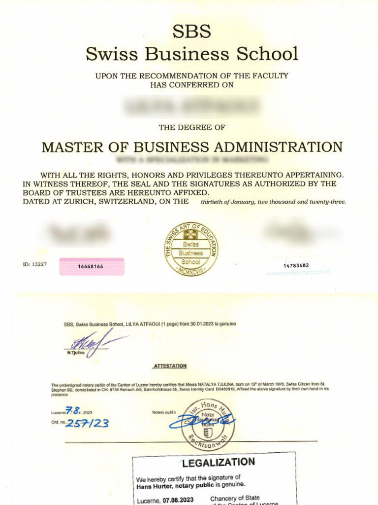 SBS Mba Attestation | PDF