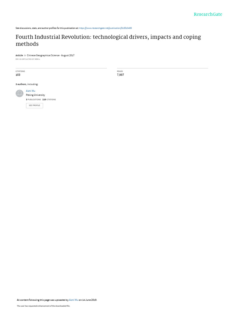 Fourth Industrial Revolution Pdf Big Data 3 D Printing