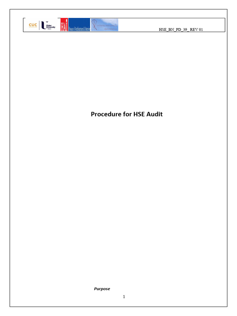 HSE Audit Procedure Overview | PDF | Audit | Auditor's Report