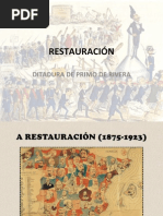 RESTAURACIÓN e ditadura