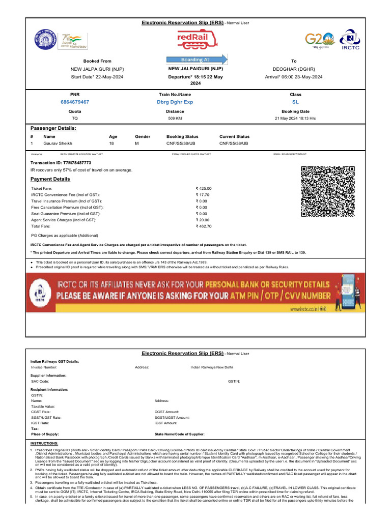 Ticket | PDF | Identity Document | Payments