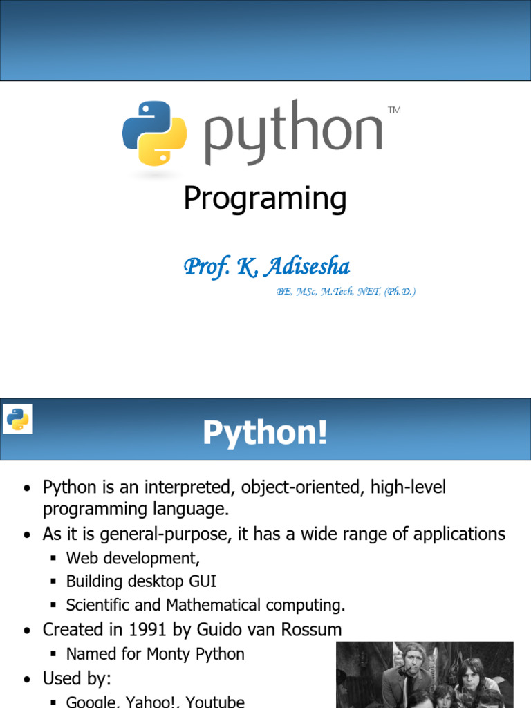 Python Ppt 1 | Download Free PDF | Data Type | Python (Programming ...