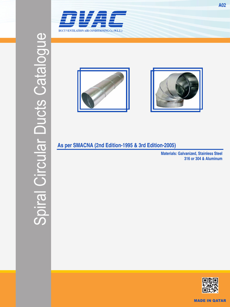 A02 Spiral Circular Duct | PDF | Duct (Flow) | Sheet Metal