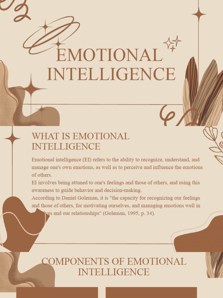 Understanding Emotional Intelligence Skills | PDF | Emotional ...