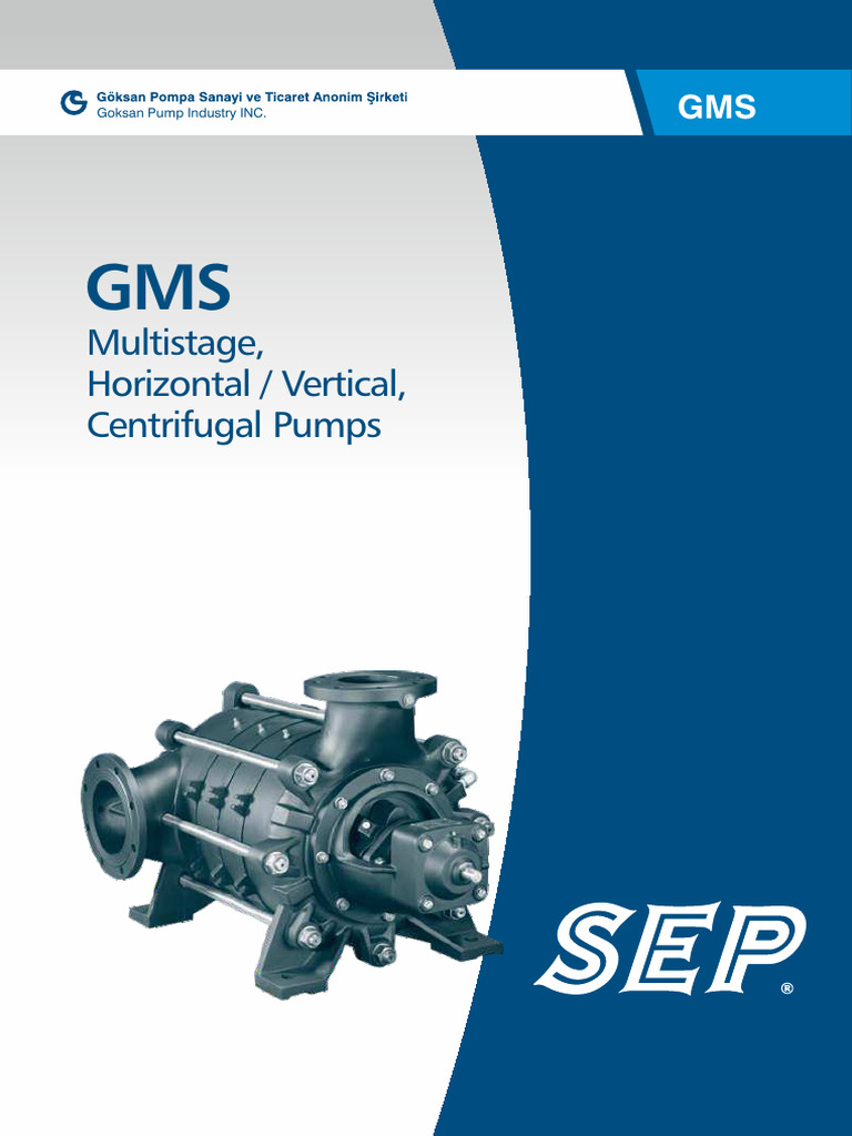 GMS Multistage Centrifugal Pumps Guide | PDF | Pump | Bearing (Mechanical)