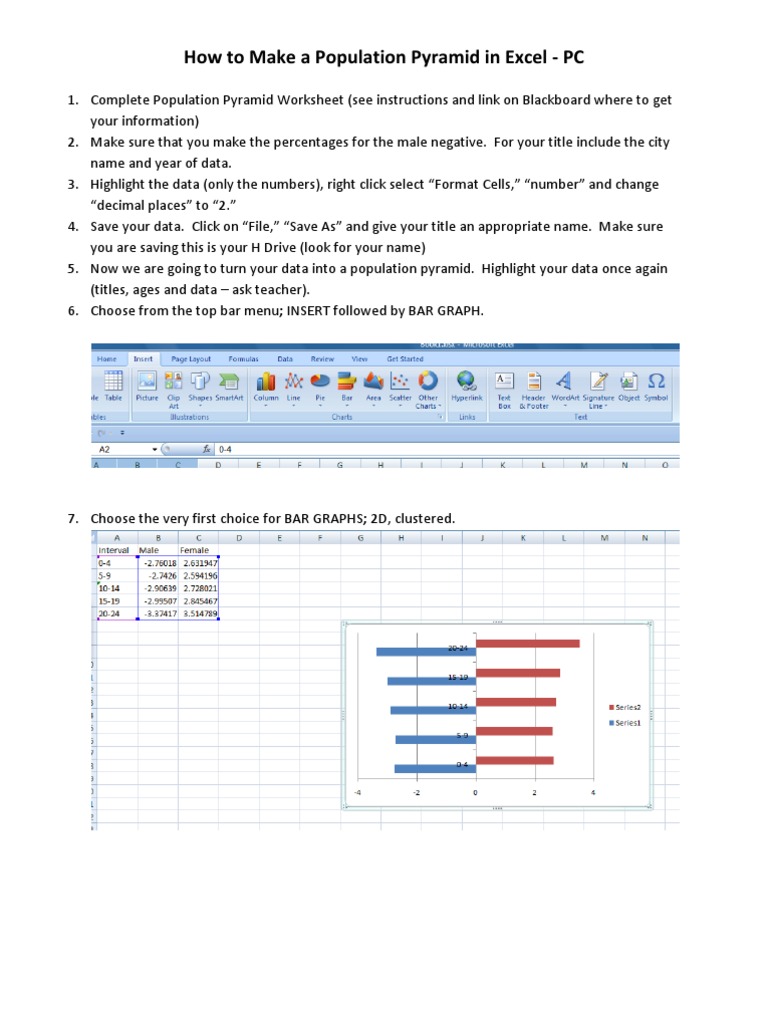 Creating Population Pyramids in Excel | PDF | Computers