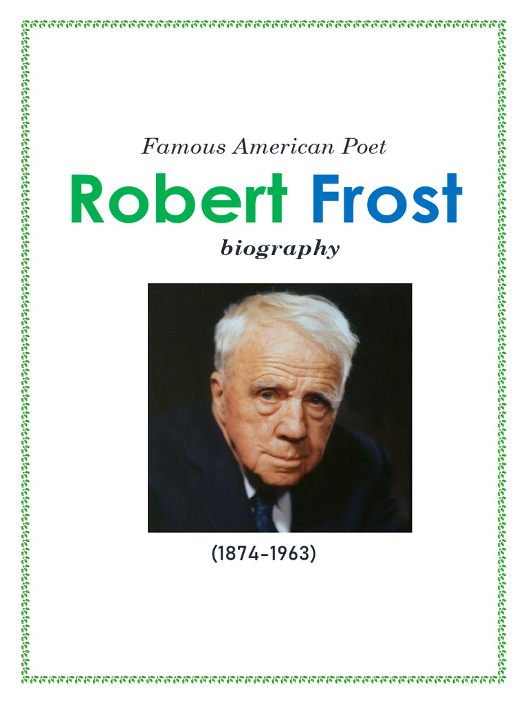 Biography Of Robert Frost In Short Paragraph