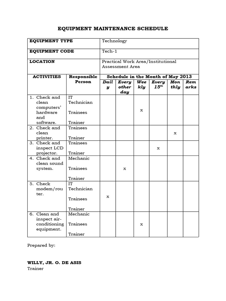 may-2013-equipment-maintenance-schedule-pdf-computers