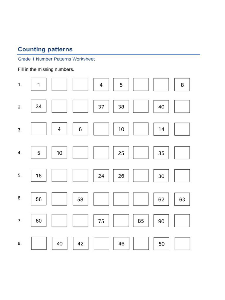 number pattern 1 3 5 7 9