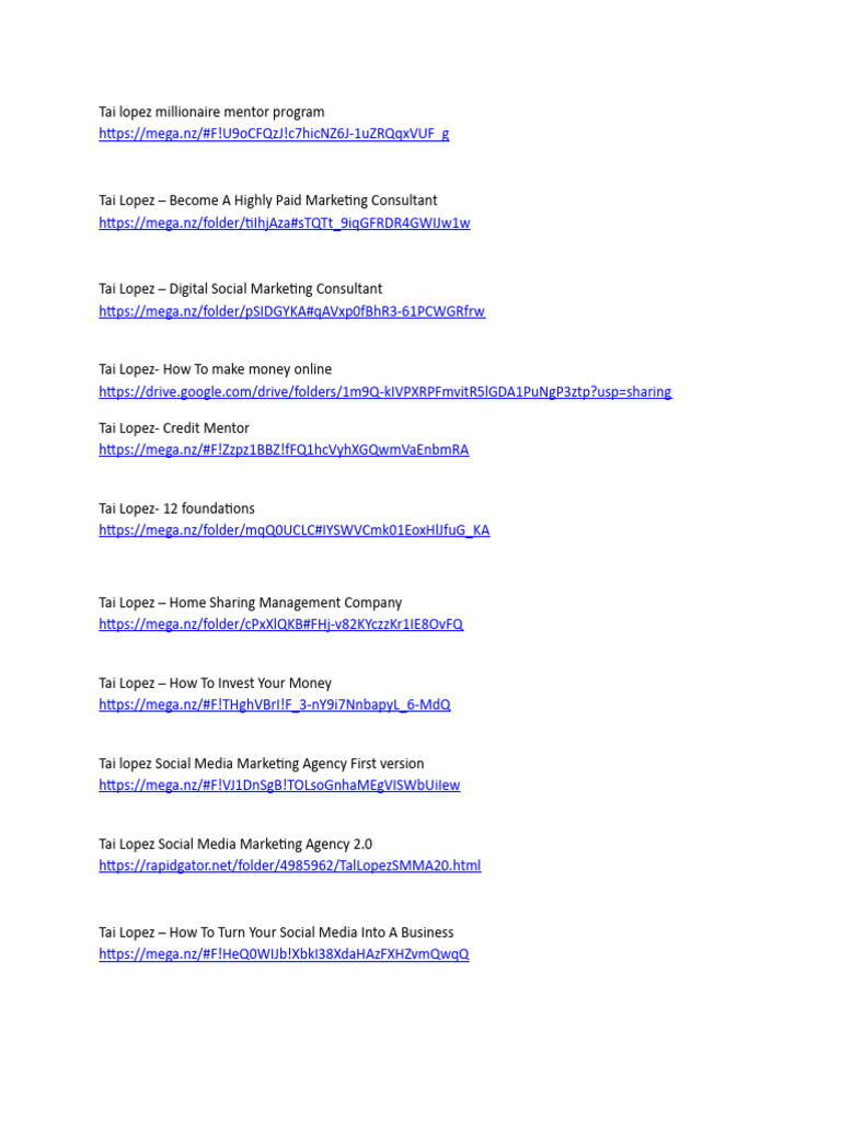 Cursos Tai Lopez 4 PDF Free | PDF | Business