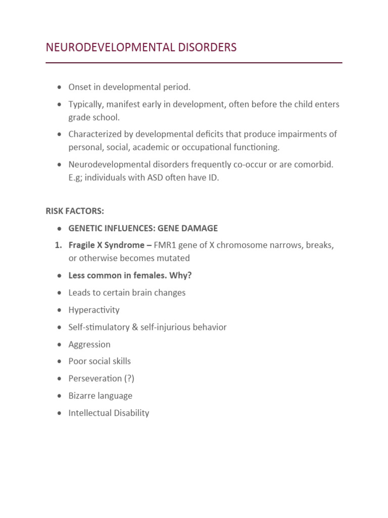 Neurodevelopmental Disorders | PDF | Attention Deficit Hyperactivity ...