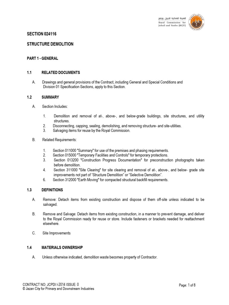 Structure Demolition Guidelines | PDF | Demolition | Refrigerator