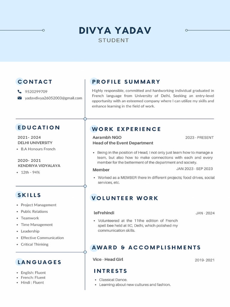 Blue Simple Professional CV Resume (1) | PDF