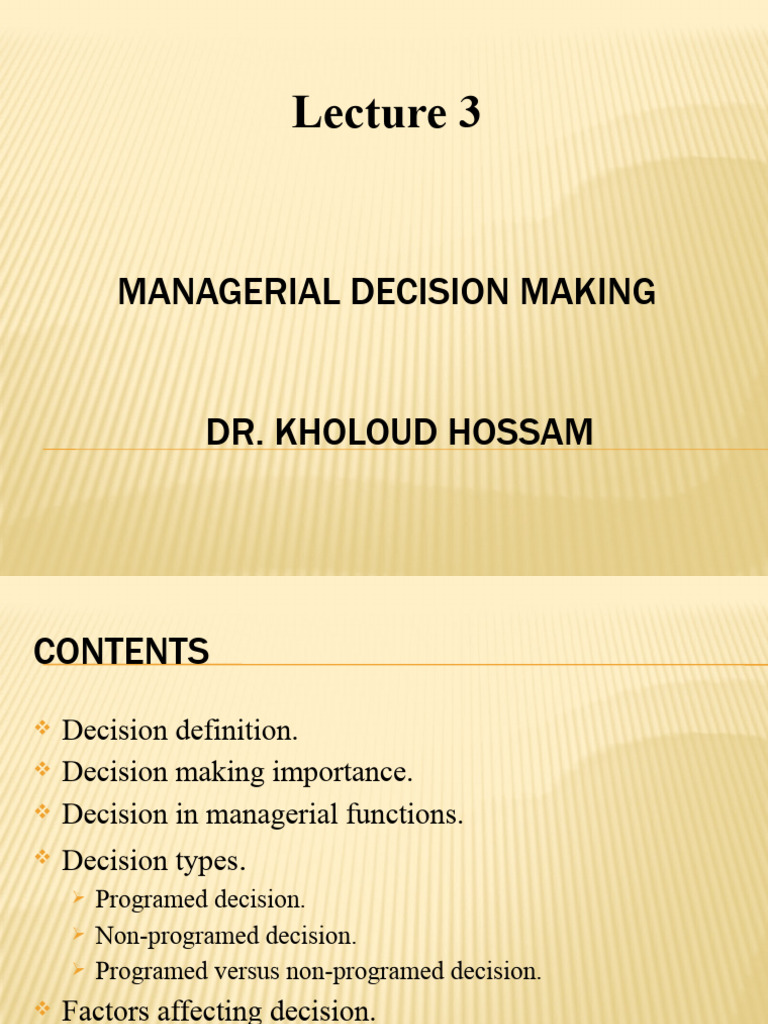 Managerial Decision Making Guide | PDF | Decision Making | Rationality