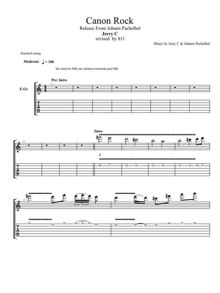 Johann Pachelbel Cannon Rock | PDF | Musical Compositions | Leisure