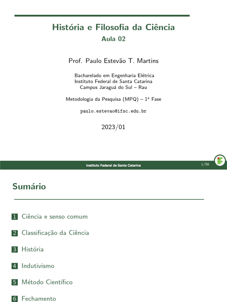 História e Filosofia da Ciência | PDF | Science | Conhecimento