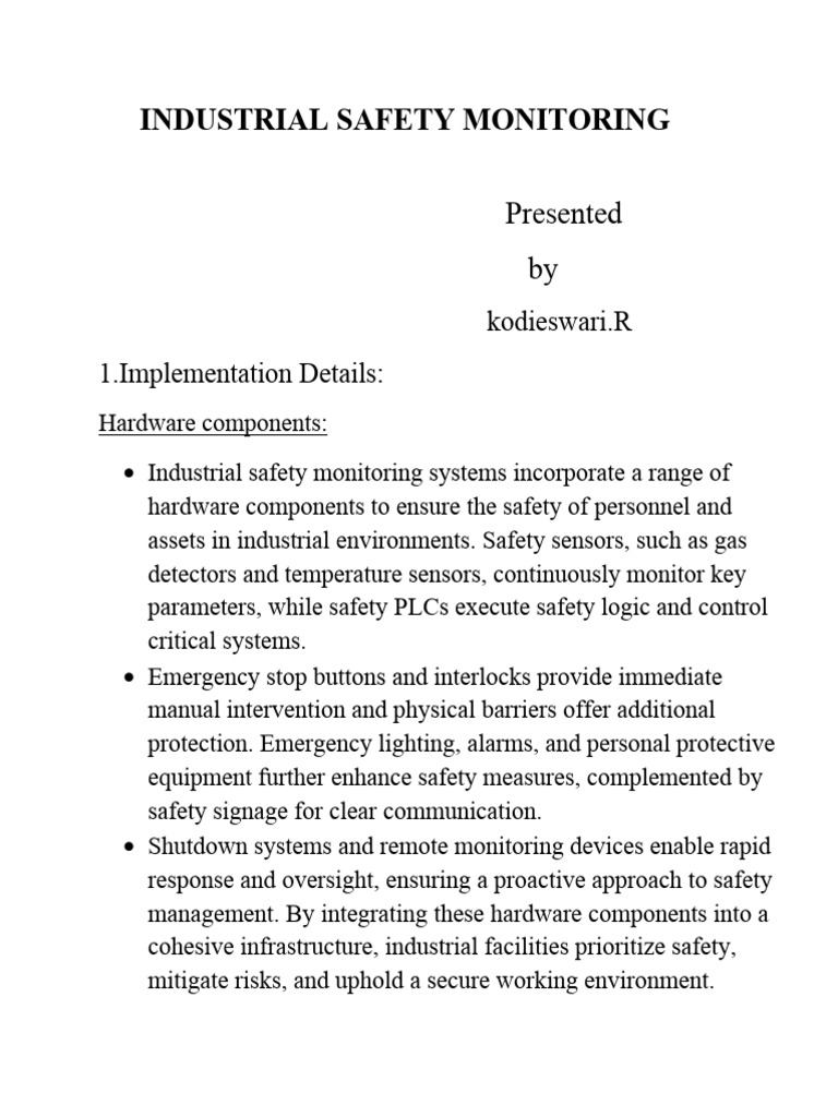 Industrial Safety Monitoring Systems Overview | PDF | Computer Security ...