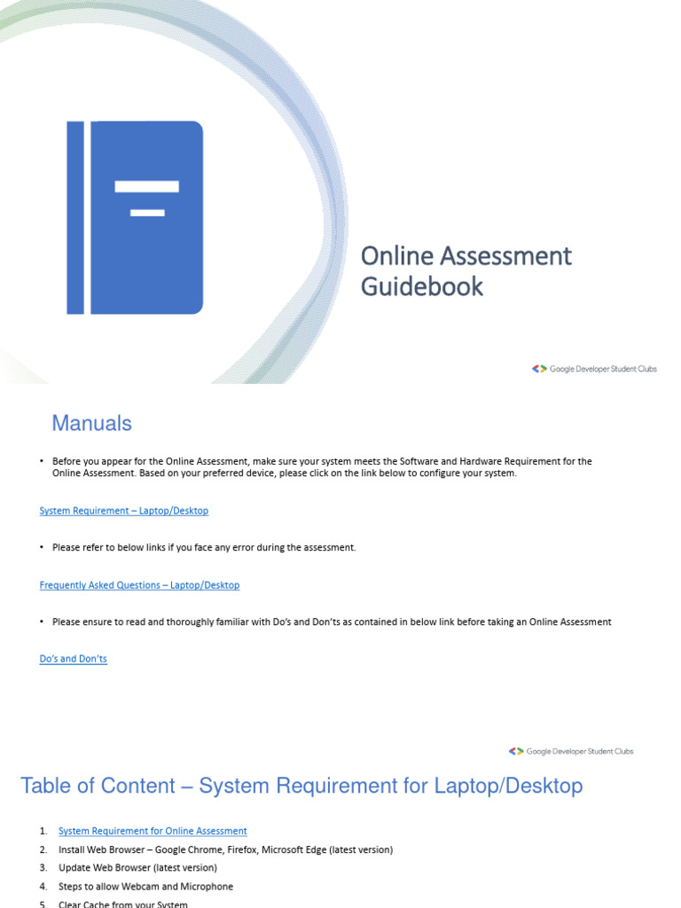 Online Assessment System Requirements Guide | PDF | World Wide Web ...