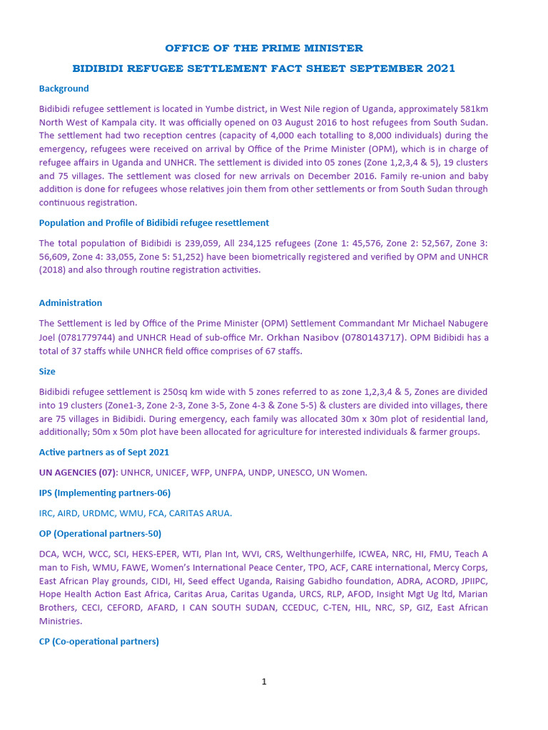 Opm bidi bidi fact sheet sept 2021 pdf refugee united nations