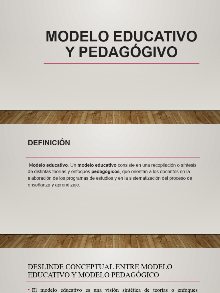 Modelos Educativos y Pedagógicos Definidos | PDF | Enseñando | Pedagogía