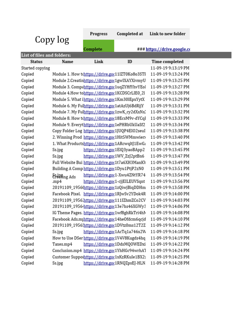 Copy Folder Log 11 10 2019 Pdf Computing Software