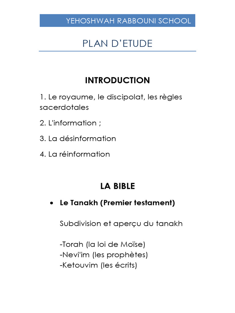 Étude biblique : Le royaume et le salut | PDF | Bible | Torah