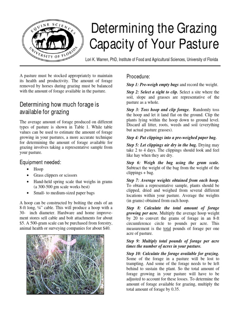 View of Grazing Capacity | PDF | Grazing | Weight