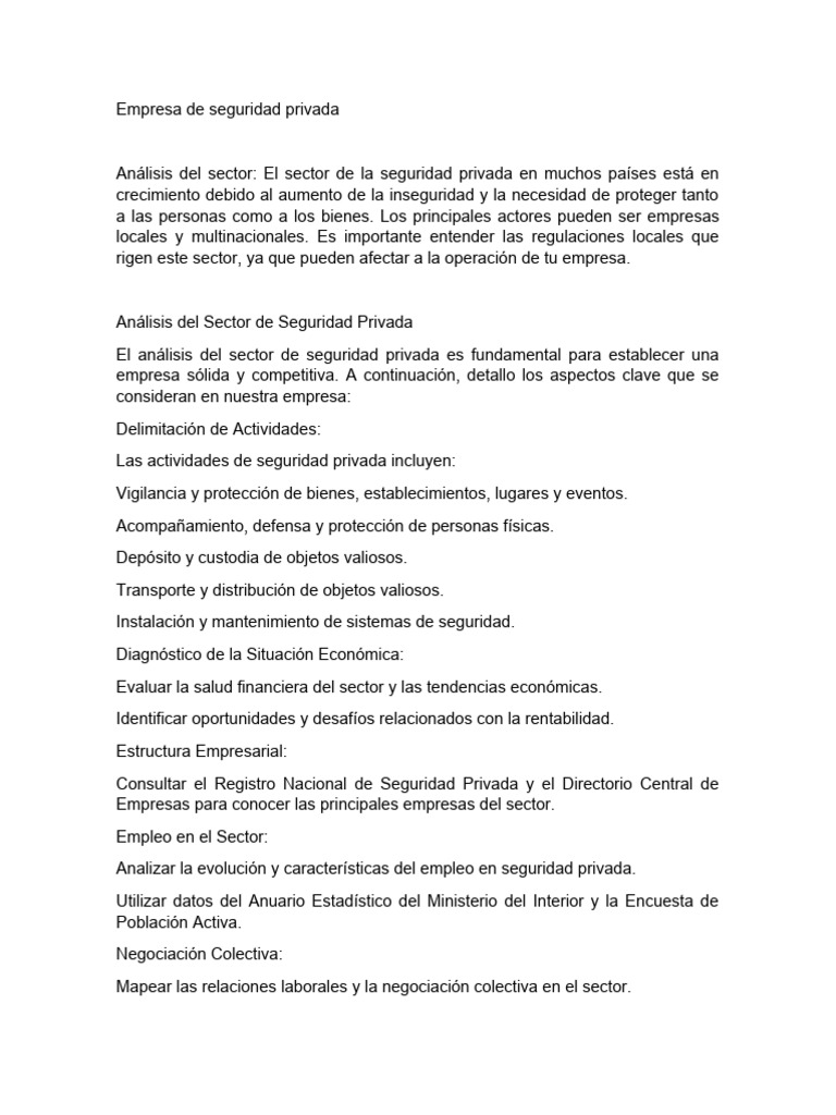 Empresa de Seguridad Privada | PDF | Business | Valores