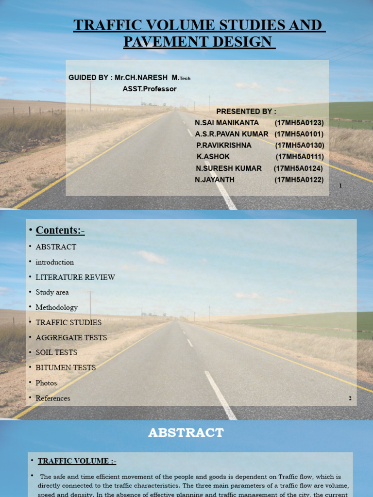 Traffic Volume and Pavement Design Analysis | PDF | Road | Road Surface
