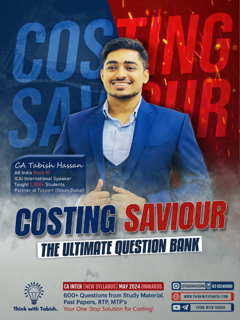 CA Inter Costing Theory Question Booklet | PDF | Cost Accounting ...