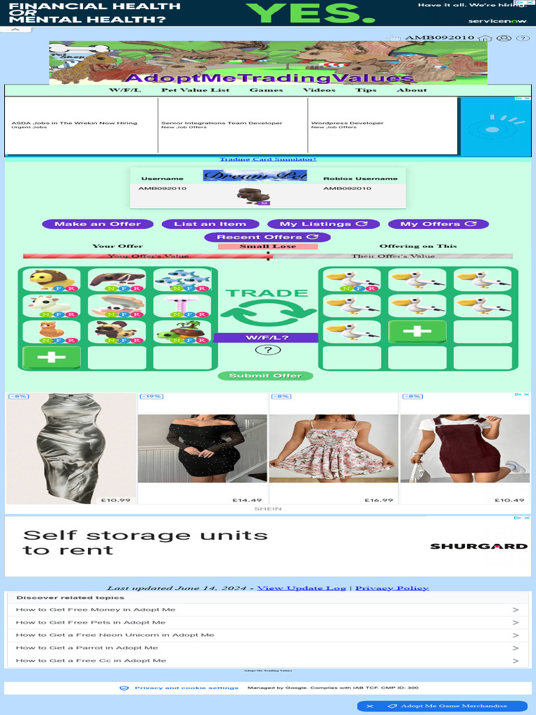 Roblox Adopt Me Trading Values Find Fair Trades Quickly PDF
