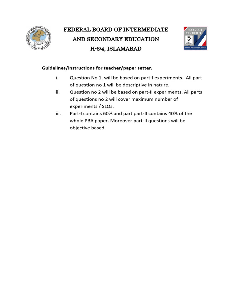 Hssc I Chemistry Practical Guidelines Pdf Chromatography