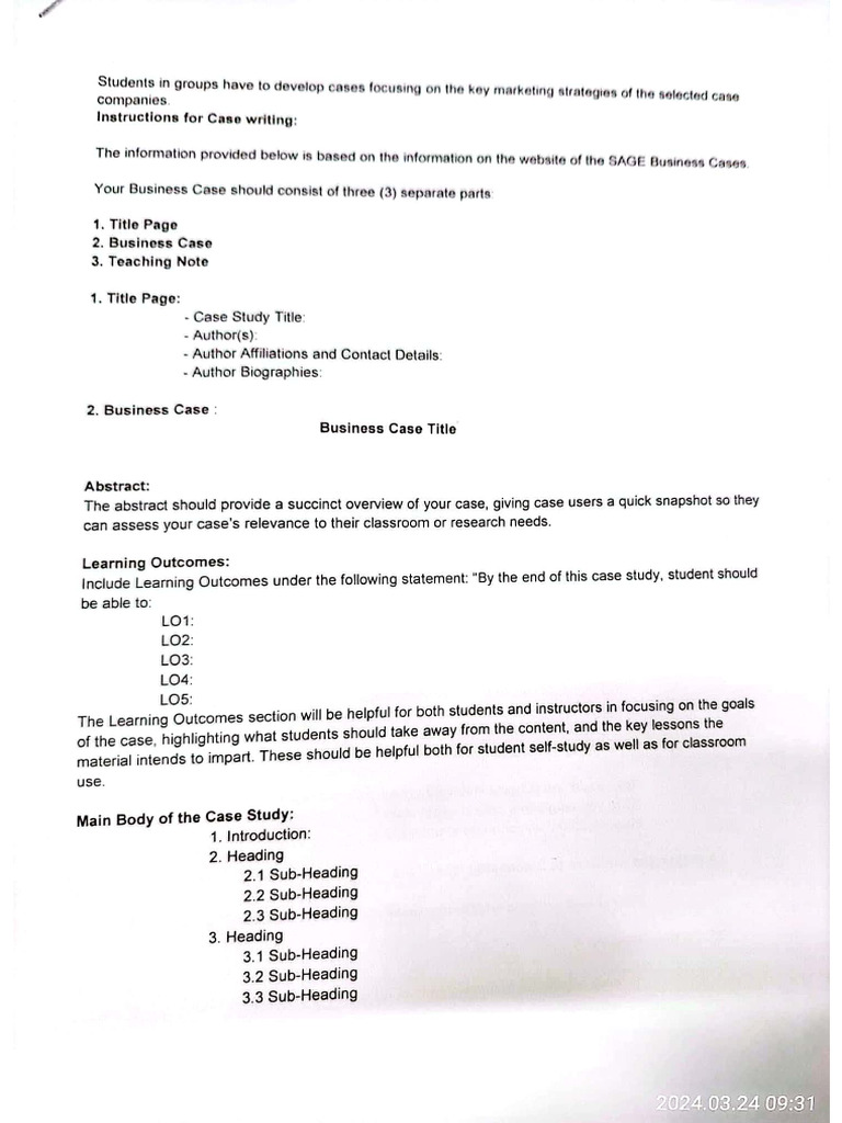 Case Study Writing | PDF