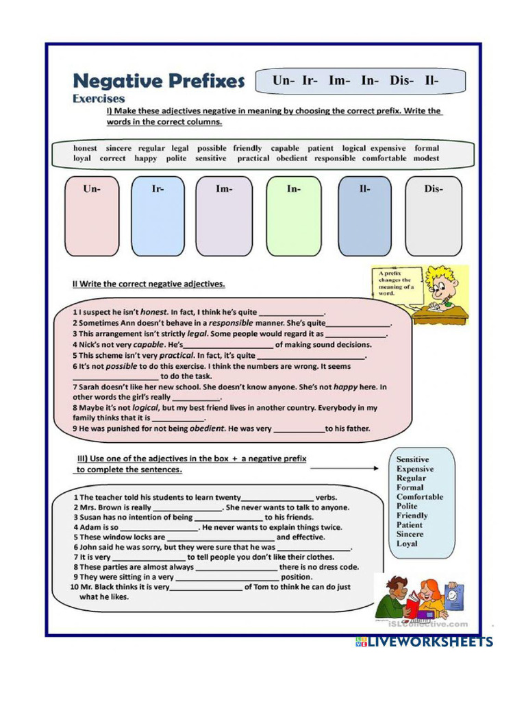 Negative Prefixes PDF