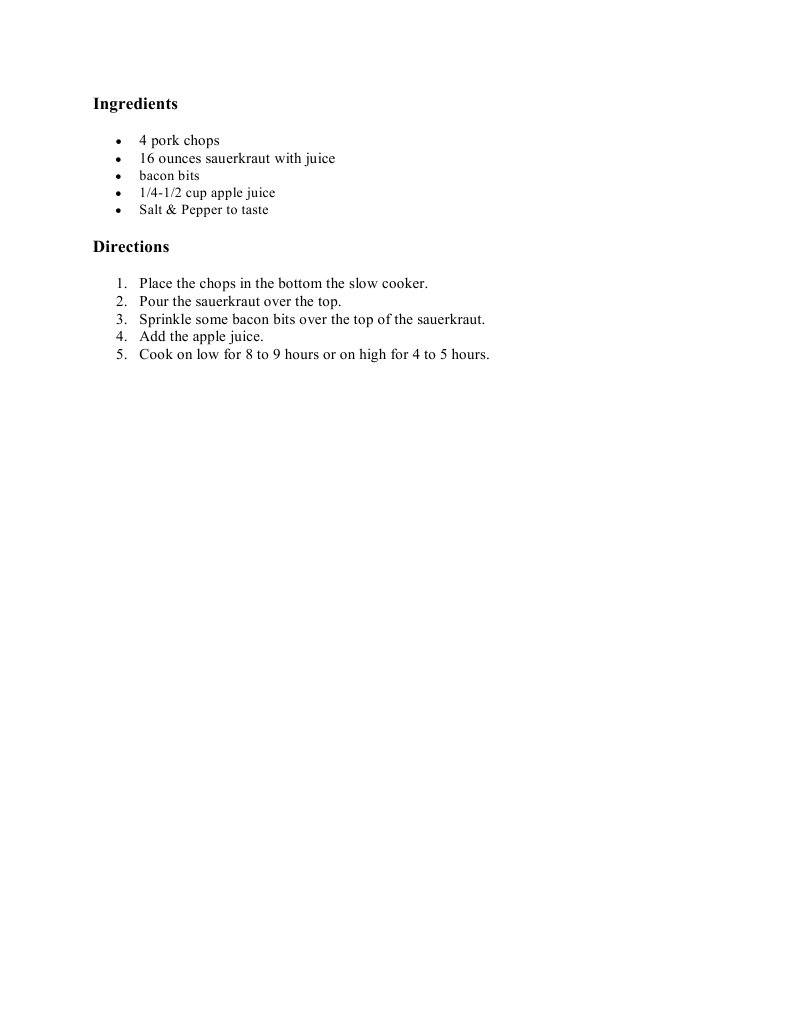 Pork Chop | PDF
